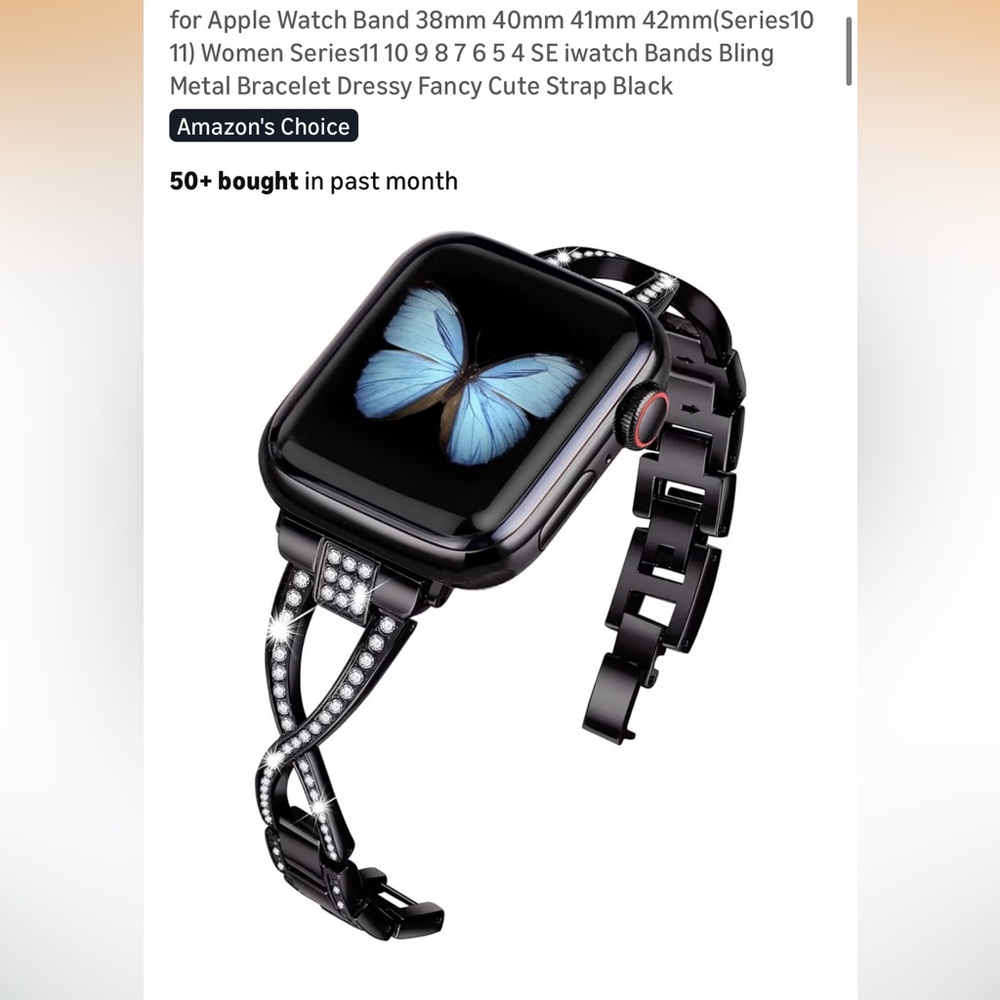 ❗️BOGO❗️ Black diamond apple band and cover